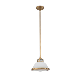 Liten pendellampa Amelia - 1 ljuskälla - Mässing Heritage Brass Elstead small 1