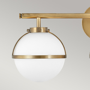 Hollis vägglampa - 3 ljuskällor - antik mässing Elstead small 2