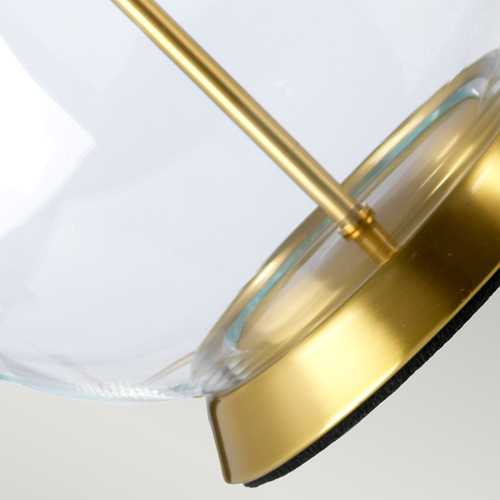 Kontrollera Bordslampa Orb Elstead, glas och antikmässing, vit skärm, E27