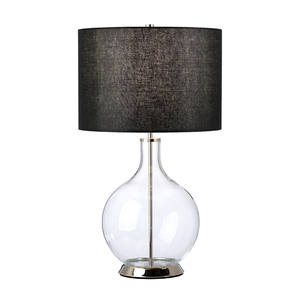 Bordslampa Orb - glaskula, svart skärm, polerad nickel Elstead small 0
