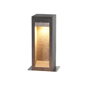 Parkstone LED-pollare medium 40 cm, basalt och rostfritt stål, Elstead small 0