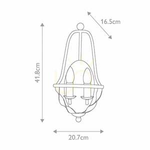 Elstead Bradbury vägglampa med 2 E14-socklar, askgrå Grey Ash small 5