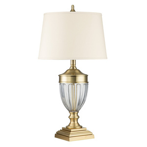 Dennison 1 ljus bordslampa - borstad mässing Elstead small 1