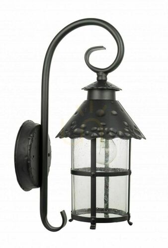 Kontrollera Vägglampa utomhus SU-MA Toledo svart patina aluminium glas K 3012/1/R