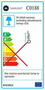 Plafond Max Light Organic C0188D guld 60 cm LED small 2