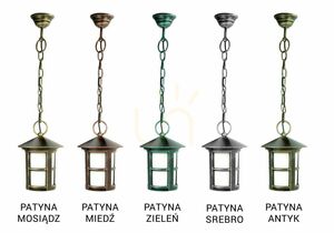 Utomhus hänglampa SU-MA Cordoba svart patina E27 60W K 1018/1/T small 2