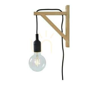 Lucide FIX Vägglampa Svart Trä E27 60W 08208/01/30 small 3
