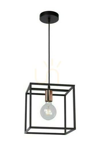 Kontrollera Pendellampa Lucide ARTHUR svart koppar metall vintage 08424/01/30