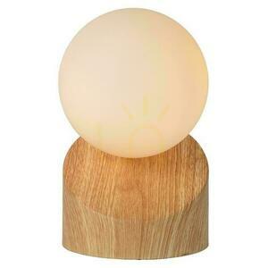 Lucide LEN bordslampa i trä och glas, Japandi, G9, 16 cm, 45561/01/72 small 4