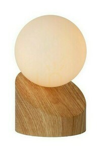 Lucide LEN bordslampa i trä och glas, Japandi, G9, 16 cm, 45561/01/72 small 0