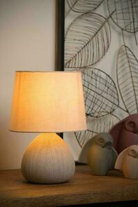 Bordslampa Lucide RAMZI beige keramik bomull E14 26 cm 47506/81/38 small 3