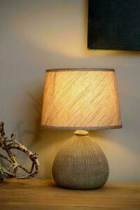 Lucide RAMZI bordslampa brun keramik bomull Japandi 47506/81/43 small 2
