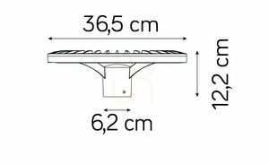 Utomhuspollare SU-MA STER STR-2500 mörk ask 255 cm LED 44W small 3