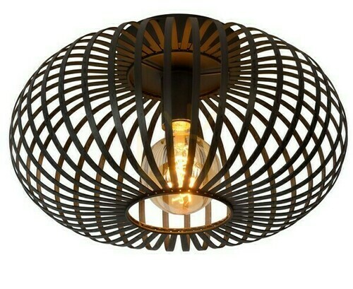 Kontrollera Plafond Lucide MANUELA svart metall 40 cm E27 78174/40/30