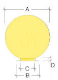 Lampskärm till LUNA BALL 50 cm lampa - PREMIUM - UV small 1