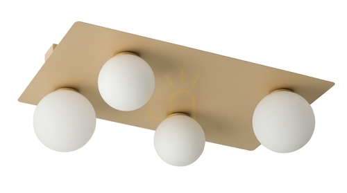 Kontrollera Plafond Sigma Argon 4-ljus guldbeige 62 cm SKU 33283