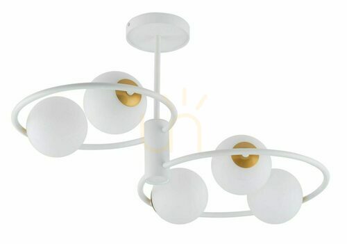 Kontrollera Plafond Sigma Aqua vit 5-armad glas G9 33469