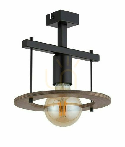 Kontrollera Plafond Sigma Coffee svart trä E27 21 cm 32486