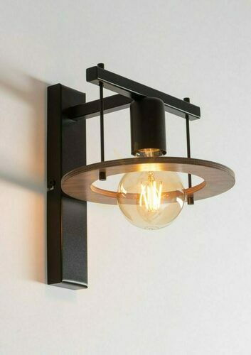 Kontrollera Vägglampa Sigma Coffee svart trä E27 15W 32489
