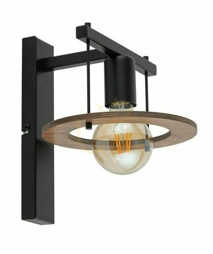 Kontrollera Vägglampa Sigma Coffee svart trä E27 15W 32489