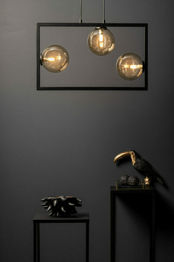 Kontrollera Pendellampa Sigma Cosmic 3 svart amber 32122 Pendellampa Sigma Cosmic 3 svart amber 32122