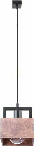 Kontrollera Pendellampa Sigma Dakota 1 svart/brun E27 16 cm SKU 31750