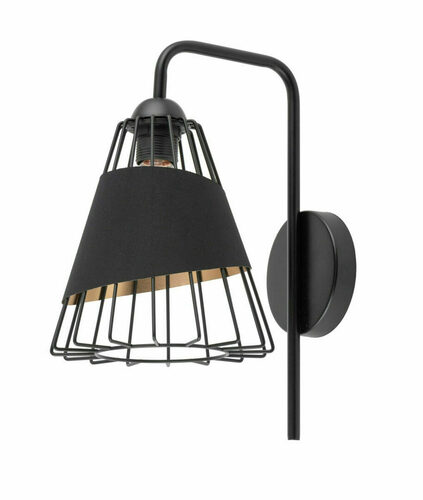 Kontrollera Vägglampa Sigma DENI svart guld E27 40547