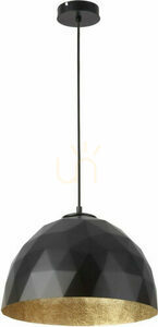 Pendellampa Sigma Diament M svart/guld 35 cm E27 31371 small 0
