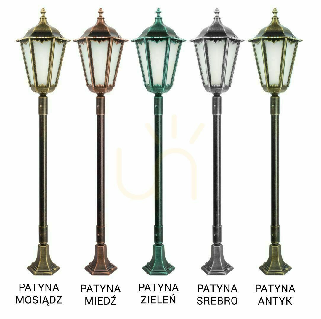 Visa Utomhusstående retro trädgårdslampa SU-MA svart patina 170 cm K 5002/1/BD 45 Utomhusstående retro trädgårdslampa SU-MA svart patina 170 cm K 5002/1/BD 45