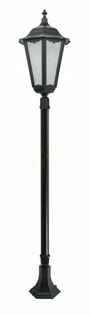Kontrollera Utomhusstående retro trädgårdslampa SU-MA svart patina 170 cm K 5002/1/BD 45 Utomhusstående retro trädgårdslampa SU-MA svart patina 170 cm K 5002/1/BD 45