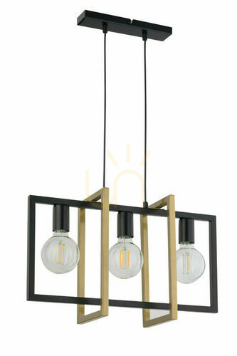 Kontrollera Pendellampa Sigma Eden 3-armad svart/guld 32234