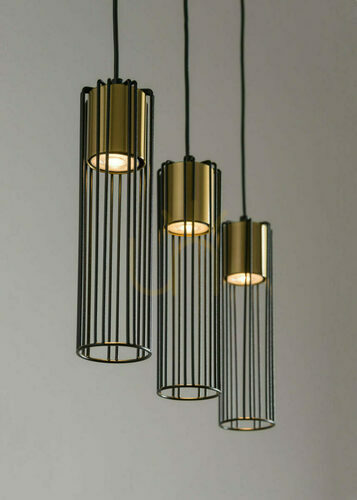 Kontrollera Pendellampa Sigma Fobia 3 svart/guld GU10 60 cm SKU 33455