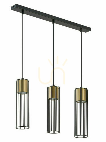 Kontrollera Pendellampa Sigma Fobia 3 svart/guld GU10 60 cm SKU 33455