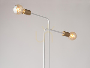 Golvlampa Sigma GINO vit guld 2xE27 IP20 50315 1 Golvlampa Sigma GINO vit guld 2xE27 IP20 50315 small 1