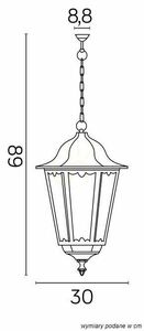 Utomhus hängande lampa SU-MA svart patina K 1018/1/BD small 3