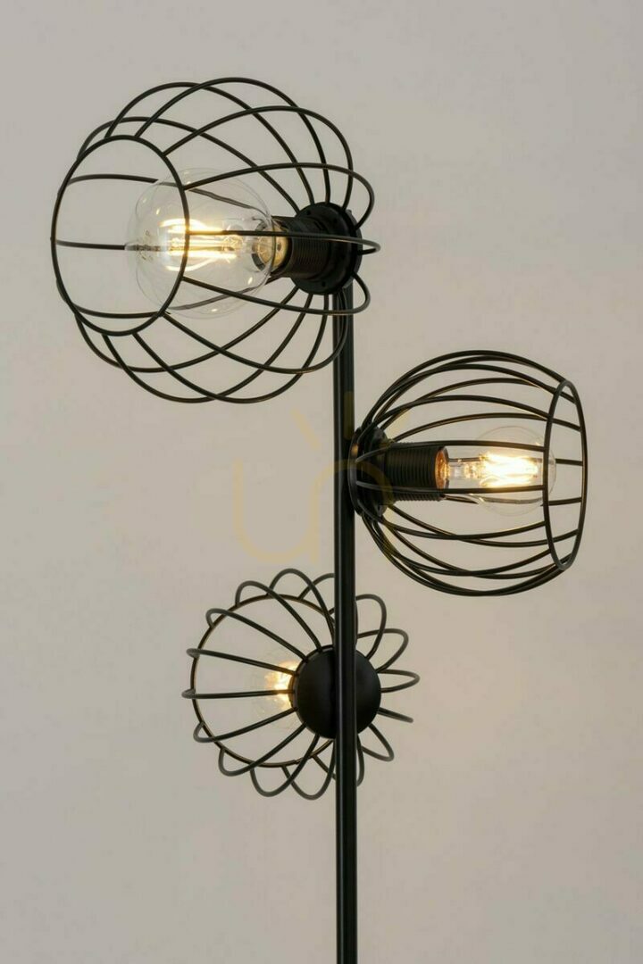 Utsikt Golvlampa Sigma Madam svart 3-arm E27 163 cm SKU 32375 Golvlampa Sigma Madam svart 3-arm E27 163 cm SKU 32375