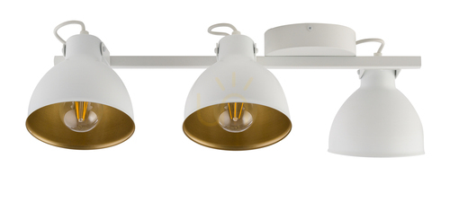Kontrollera Plafond Sigma Mars 3-arm vit/guld 32271