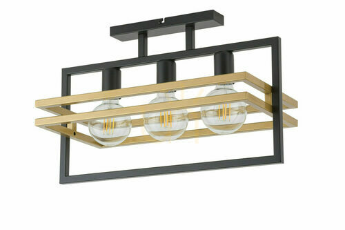 Kontrollera Plafond Sigma Merci 3 svart guld 52 cm E27 32404
