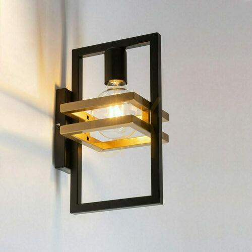 Kontrollera Vägglampa Sigma Merci svart guld 32410