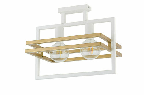 Kontrollera Sigma Merci 2 32402 plafond, vit-guld, 2 × E27, 40,5 × 26 cm
