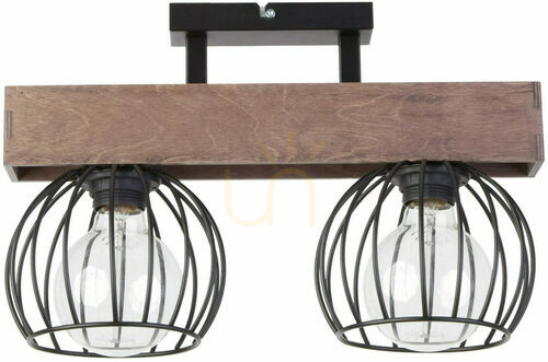 Kontrollera Plafond Sigma Milan 2 svart/brun E27 31571
