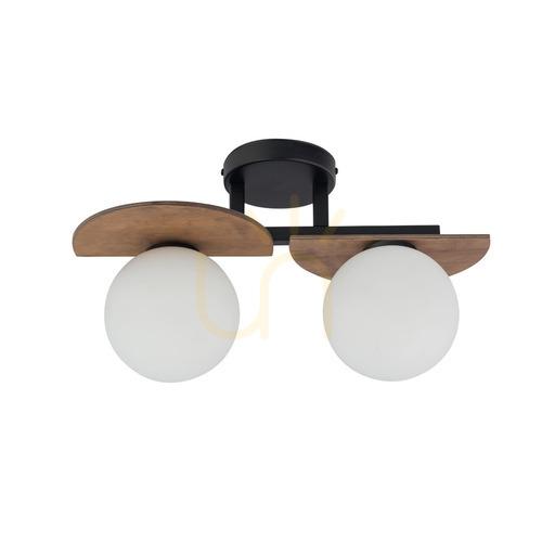 Kontrollera Plafond Sigma Mirror svart vit glas 2xG9 43 cm 33301