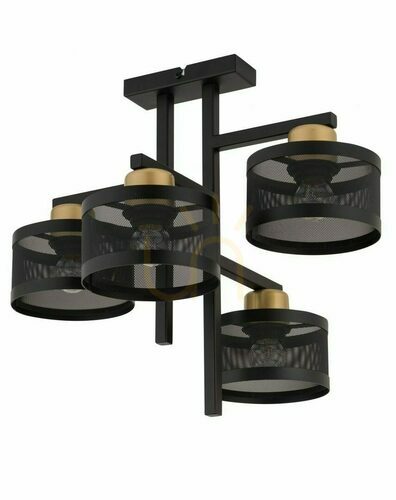 Kontrollera Plafond Sigma OFF 4 svart guld 4xE27 IP20 32135