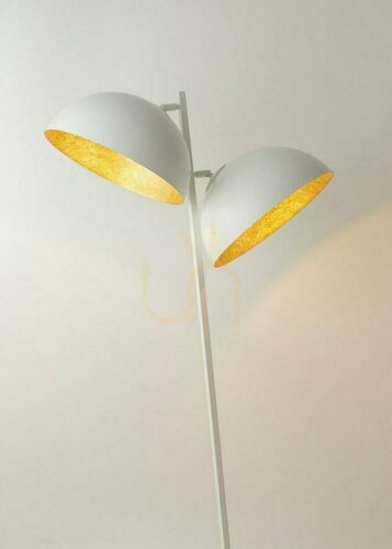 Kontrollera Sigma Sfera vit-guld golvlampa 2xE27 50335