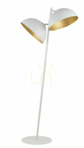 Kontrollera Sigma Sfera vit-guld golvlampa 2xE27 50335