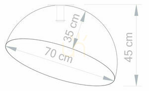 Plafond Sigma Sfera 70 cm guld svart mineralkomposit SKU 32480 small 3