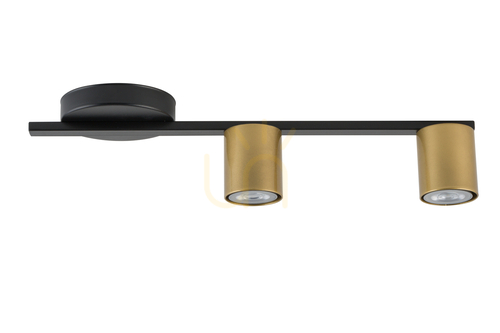 Kontrollera Plafond Sigma Sky 2 svart/guld GU10 46 cm 33432