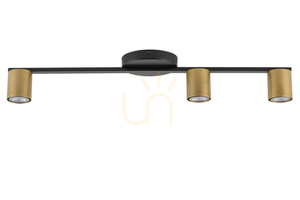 Plafond Sigma Sky 3 ljus svart/guld GU10 70 cm 33435 small 0