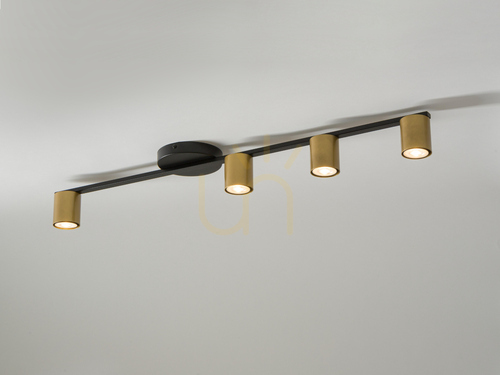 Kontrollera Plafond Sigma Sky 4 GU10 svart/guld 90 cm 33438
