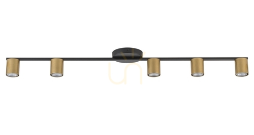 Kontrollera Plafond Sigma Sky 5-arm svart/guld GU10 110 cm SKU 33441